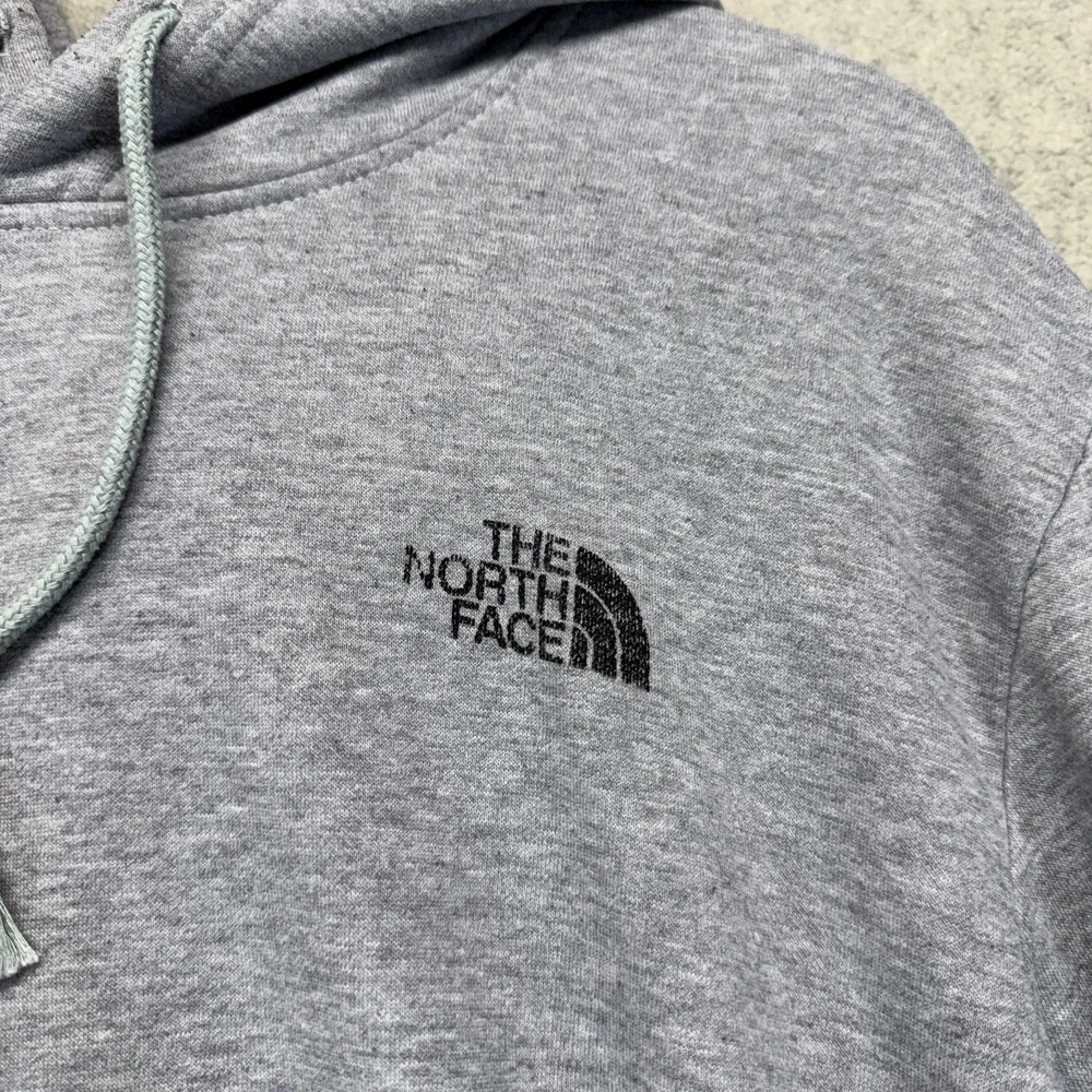 The North Face Mens Simple Dome Hoodie Gray Embroidered Logo Graphic Back XL
